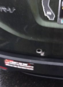 Meliss Tatangelo supplied this image showing a bullet hole in her car from gunfire at Malibu Creek State Park in January 2017.