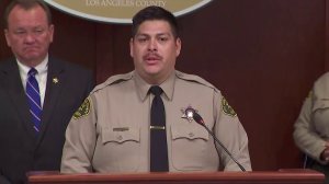 Los Angeles County Sheriff’s Department Deputy Carlos Escamilla speaks during a news conference on June 4, 2018. (Credit: KTLA)