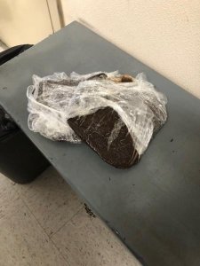 U.S. Customs and Border Protection released this photo of the alleged opium paste, which officials said had an estimated street value of $71,360.