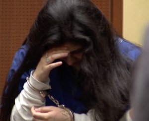 Alejandra Guerrero, shown at her sentencing hearing on July 13, 2018, was convicted Oct. 13, 2016, of murder for her role in the 2014 killing of a USC graduate student. (Credit: KTLA)