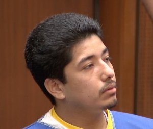 Jonathan Del Carmen is shown on July 13, 2018, at his sentencing hearing in Los Angeles. (Credit: KTLA)