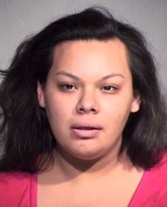 Luz Adriana Saldierna is seen in a booking photo released by the Maricopa County Sheriff’s Office and distributed by the CNN Wire. 