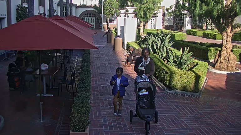 This image of a woman with the son she is accused of abandoning at Union Station in Los Angeles on July 4, 2018, was released by the Los Angeles County Metropolitan Transportation Authority on July 5, 2018.