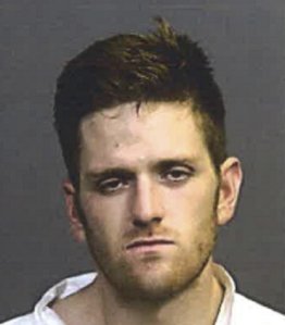 Joshua Waring is seen in a booking photo obtained by the Los Angeles Times.