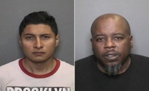 Miguel Villagomez, left, and Roderick Kent Jerro are seen in booking photos released by Orange police in 2015.