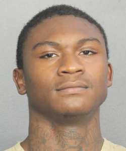 Trayvon Newsome is seen in a booking photo provided by the Broward County Sheriff’s Office on Aug. 7, 2018.