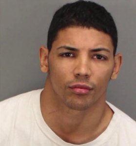 Marcos Forestal is seen in a booking photo released by the Hemet Police Department on Sept. 11, 2018.