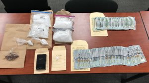 Ventura County sheriff's detectives found four pounds of methamphetamine and two ounces of heroin during a drug investigation that concluded with a traffic stop in Thousand Oaks on Sept. 27, 2018. (Credit: Ventura County Sheriff's Office)