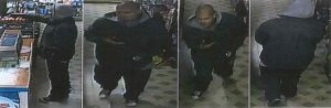 El Monte police are seeking the man pictured in this surveillance photo in connection with an armed robbery at Ace Liquor, 3333 Tyler Ave. in El Monte, on Aug. 5, 2018.