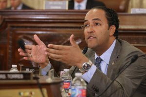 Rep. Will Hurd (R-TX), a member of the House Homeland Security Committee at the time, asks questions about worldwide threats to the United States during a hearing in the Cannon House Office Building on Capitol Hill on Oct. 21, 2015, in Washington, D.C. (Credit: Chip Somodevilla/Getty Images)