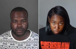 Ronnie Brown, 33, is seen in a booking photo from 2015 and 23-year-old Monique Wilson is seen in a current booking photo released by Hawthorne police on Sept. 4, 2018.