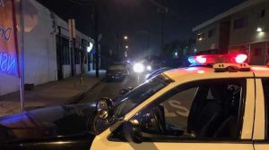 Detectives investigate the scene of a deputy-involved shooting in the 10600 block of South burin Avenue Lennox on Oct. 27, 2018. (Credit:  Thomas Lin/KTLA)