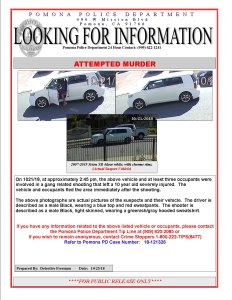 Pomona Police Department wanted bulletin, issued Oct. 23, 2018.