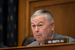 Rep. Dana Rohrabacher listens during a House Foreign Affairs Committee hearing concerning the genocide against the Burmese Rohingya, on Capitol Hill, Sept. 26, 2018. (Credit: Drew Angerer / Getty Images)