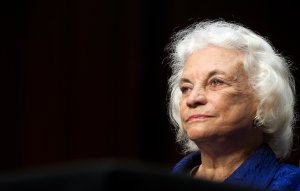 Former Supreme Court Justice Sandra Day O'Connor testifies before the Senate Judiciary Committee on July 25, 2012. (Credit: Karen Bleier/AFP/GettyImages)