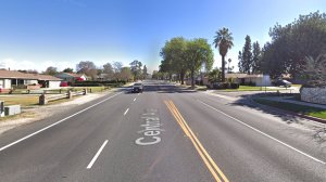 The intersection of Central Avenue and Montclair Street in Riverside as pictured in a Google Street View image in February of 2018.