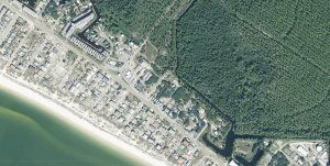 Aerial images show Mexico Beach before Hurricane Michael made landfall. (Credit: NOAA via CNN Wire)