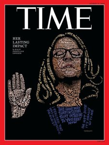 An illustration of Christine Blasey Ford on the cover of Time magazine. (Credit: Time magazine)