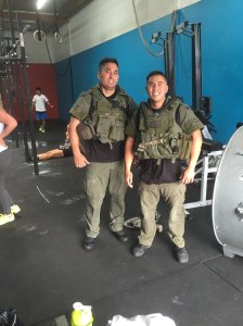 Gardena Police Officer Toshio Hirai, at left, is seen in an undated photo released by the Police Department on Nov. 15, 2018.