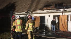 A three-alarm fire tore through through Magnolia Presbyterian Church in Riverside on Dec. 23, 2018. (Credit: City of Riverside Fire Department) 