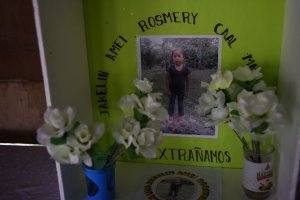 A makeshift altar in honor of Jakelin Caal is seen at her home village 320 kilometers north of Guatemala City on Dec. 23, 2018. (Credit: JOHAN ORDONEZ/AFP/Getty Images)