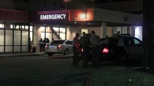 Deputies investigate after three gunshot victims showed up at Henry Mayo Newhall Hospital in Newhall on Dec. 26, 2018. (Credit: Los Angeles County Sheriff's Department)