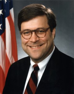 A U.S. Department of Justice photo from circa 1991 shows William Barr.