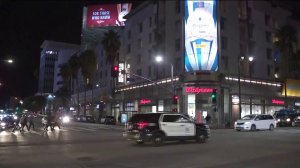 Los Angeles police investigate the scene of a fatal shooting at a Hollywood Walgreens store on Dec. 2, 2018.