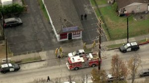 Fire and law enforcement vehicles were at the scene of a possible carbon monoxide incident in Bell Gardens on Jan. 15, 2019. (Credit: KTLA)