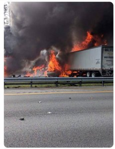 Seven people were killed in a fiery crash on a Florida highway on Jan. 3, 2019. (Credit: Alachua County Fire Rescue)