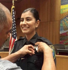 Fallen Davis Police Officer Natalie Corona is seen in an undated photo shared by Los Angeles County Sheriff Alex Villanueva on Jan. 11, 2019.