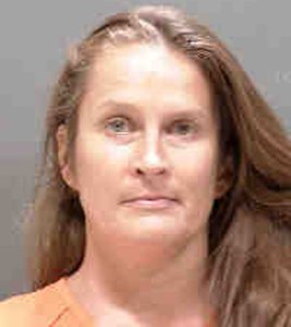 Heather Carpenter is seen in a booking photo released by the Sarasota County Sheriff's Office. 