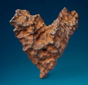 Christie's will open online bidding on a heart-shaped meteorite on Feb. 6, 2019. The auction closes on Valentine's Day. (Credit: Christie's)