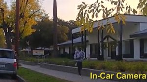 Footage from a police car shows a suspect running from officers who open fire moments later in Pasadena on Jan. 11, 2019. The video was released on Jan. 30, 2019.