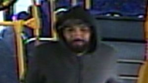 Police are seeking the man pictured in this surveillance camera photo in connection with the sexual assault and stabbing of a woman in San Bernardino on Jan. 12, 2019. (Credit: San Bernardino Police Department)