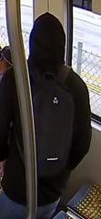 This shadowy image of a man who authorities say exposed himself to a woman on a train in Lynwood was released on Jan. 23, 2019. (Credit: Los Angeles County Sheriff's Department)