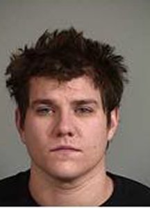 Dylan Thomas Baldini is seen in a booking photo released by the Siskiyou County Sheriff's Office. 