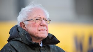U.S. Sen. Bernie Sanders (I-VT) stands on the statehouse steps during the annual Martin Luther King Jr. Day at the Dome event on January 21, 2019 in Columbia, South Carolina. (Credit: Sean Rayford/Getty Images)