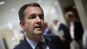 Virginia Democratic candidate for governor, Lt. Gov. Ralph Northam, answers questions while campaigning at the All Dulles Area Muslim Society following Friday prayers November 3, 2017 in Sterling, Virginia. Virginia will elect the next governor of the state next Tuesday, November 7. (Photo by Win McNamee/Getty Images)