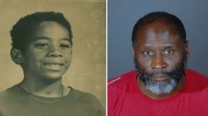 William Tillett, 11, (left) and Edward Donell Thomas, 50, (right) appear in photos provided by the Inglewood Police Department on Feb. 19, 2019.