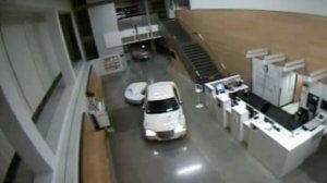 A car smashed through the lobby of the Los Angeles Police Department's San Pedro Station on Feb. 9, 2019. (Credit: LAPD)