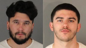Gary Anthony Shover, left, and Owen Skyler Shover are seen in photos released by the Riverside County Sheriff's Department on Feb. 12, 2019.