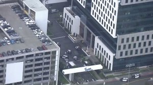 Police responded to reports of an armed individual on the Hollywood lot that houses Netflix and KTLA on Feb. 14, 2019. (Credit: KTLA)