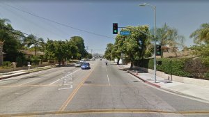 Lindley Avenue, just north of Chase Street, in Northridge, as pictured in an Google Street View image in June of 2017.