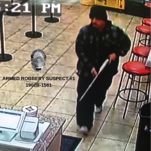 A shotgun-wielding man held up a Beaumont business on Feb. 17, 2019. (Credit: Beaumont Police Department)