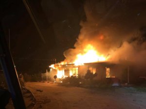 A man was found dead inside a burning hom in Twentynine Palms on Feb. 21, 2019. (Credit: San Bernardino Fire Department)