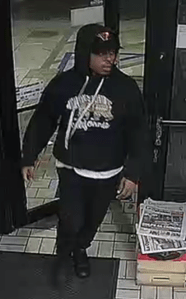 Los Angeles police released this image of an armed robbery suspect in Canoga Park on Feb. 22, 2019. 