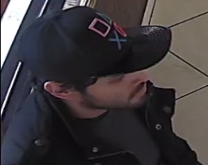 Detectives are seeking the man pictured in this surveillance photo in connection with a stabbing in Maywood on Feb. 10, 2019. (Credit: Los Angeles County Sheriff's Department)