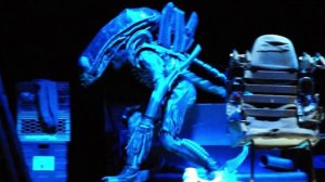 Drama club students at New Jersey's North Bergen High School went all out for "Alien: The Play," including an elaborate alien costume. (Credit: Paul Owens on Twitter)