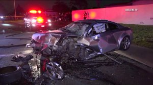 One person died and four others were critically injured in a head-on crash along Cerritos Avenue in Anaheim on March 3, 2019. (Credit: On Scene)